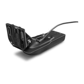 Garmin GT20-TM installation visuals showing transom and trolling motor mounting.