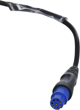 Garmin GT20-TM temperature sensor providing water condition data for context.