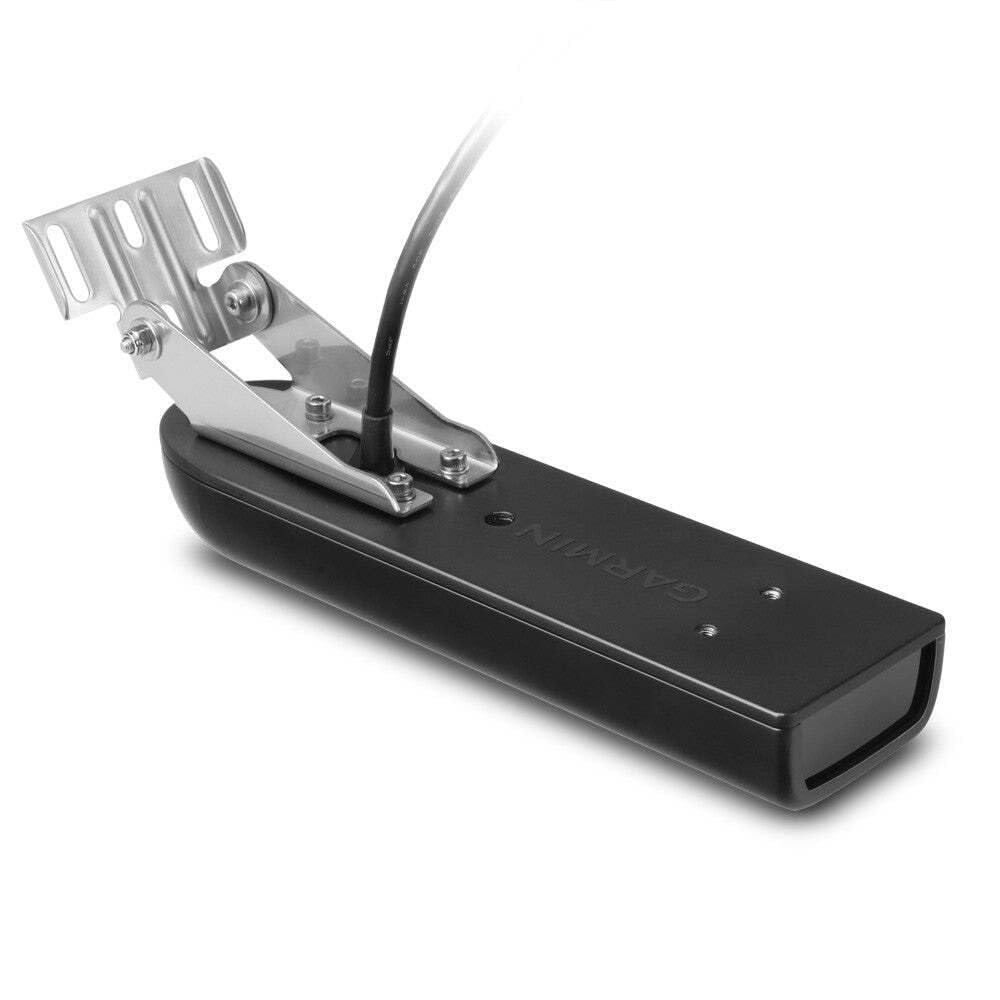 Garmin GT21-TM CHIRP DownVu transducer imaging clear arches beneath the boat.