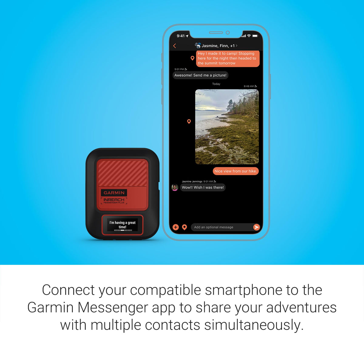 Garmin inReach Messenger Plus IPX7 durability for water and rugged use