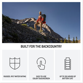 Garmin inReach Mini 3 Plus rugged body withstands impact and harsh weather.
