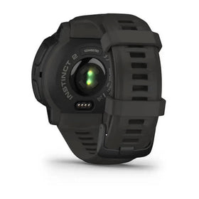 Garmin Instinct 2 rugged build with fiber reinforced polymer and scratch resistant glass.