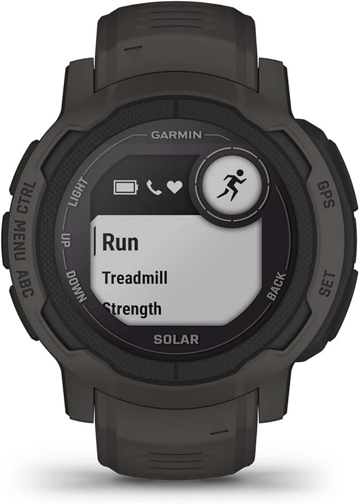Garmin Instinct 2 Solar solar charging tilt — demonstrates extended outings.