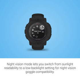 Garmin Instinct 2 Solar Tactical Edition watch solar charging image illustrates extended battery life