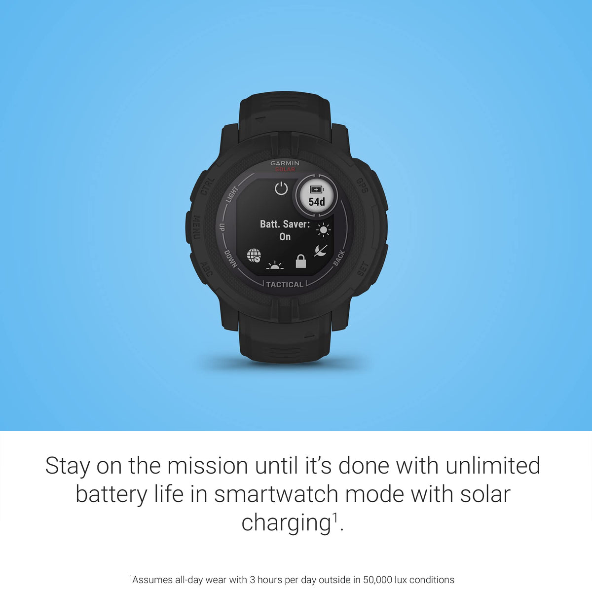Garmin Instinct 2 Solar Tactical Edition wrist shot demonstrates comfortable, reliable wear during activities