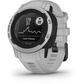 Garmin Instinct 2S Solar front view in mist gray for rugged adventures