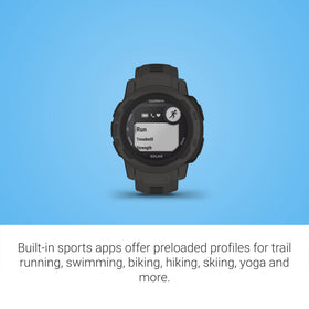 Garmin Instinct 2S Solar GPS display aids trail navigation.