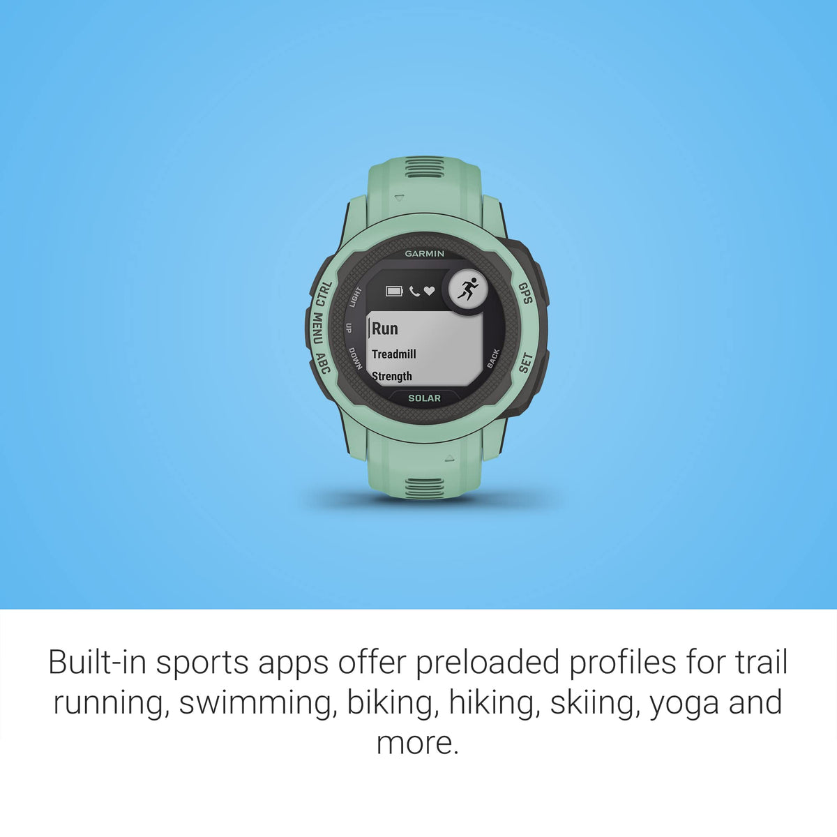 Garmin Instinct 2S Solar TracBack routing helps retrace your path.