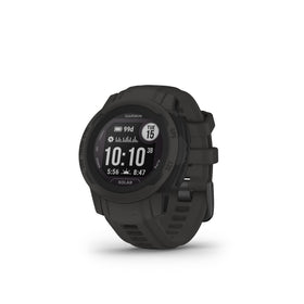 Garmin Instinct 2S Solar on the wrist for rugged outdoor workouts.