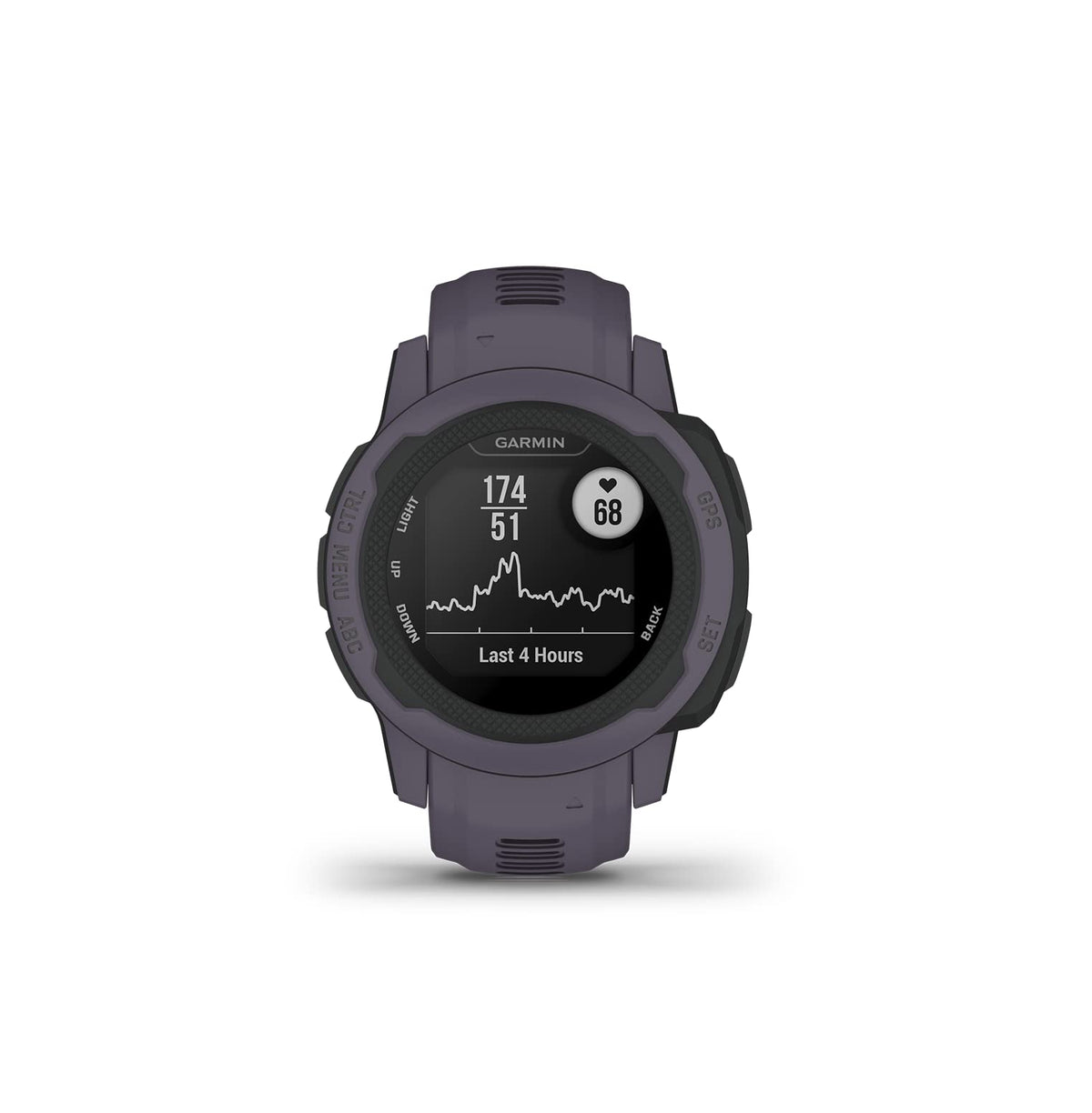 Garmin Instinct 2S wrist fit closeup highlighting compact size for smaller wrists