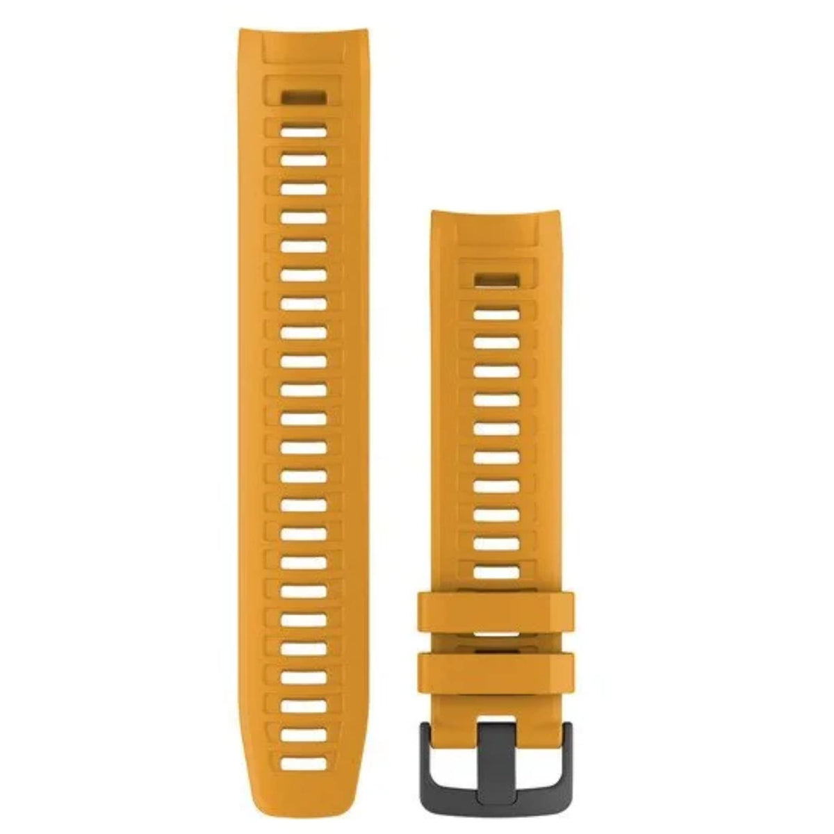 Garmin Instinct Sunburst band front view showing clasp and vibrant color for easy style swap