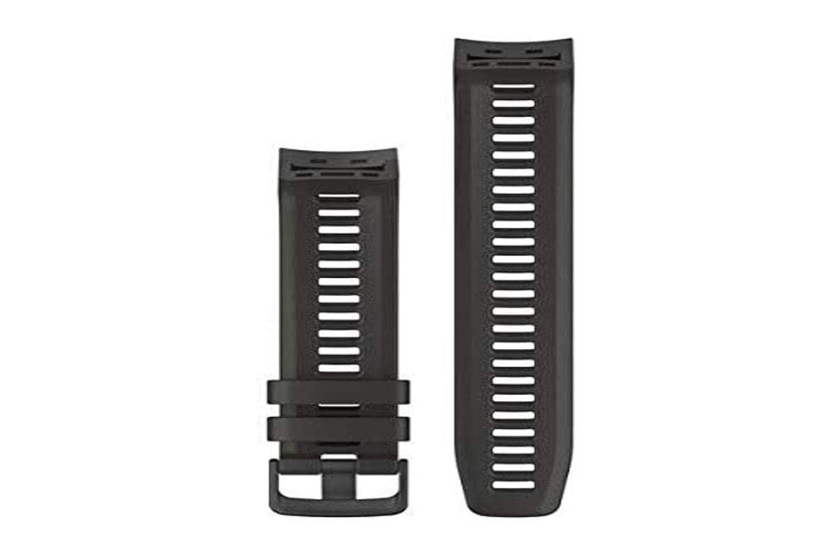 Garmin graphite band front view showing fit and durable finish for comfortable wear