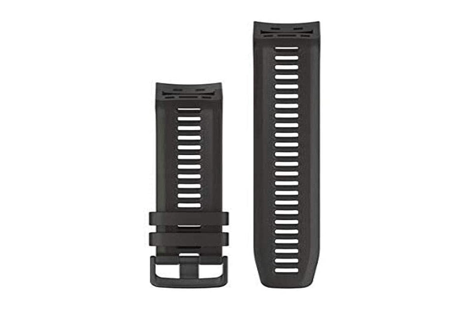 Garmin graphite band front view showing fit and durable finish for comfortable wear