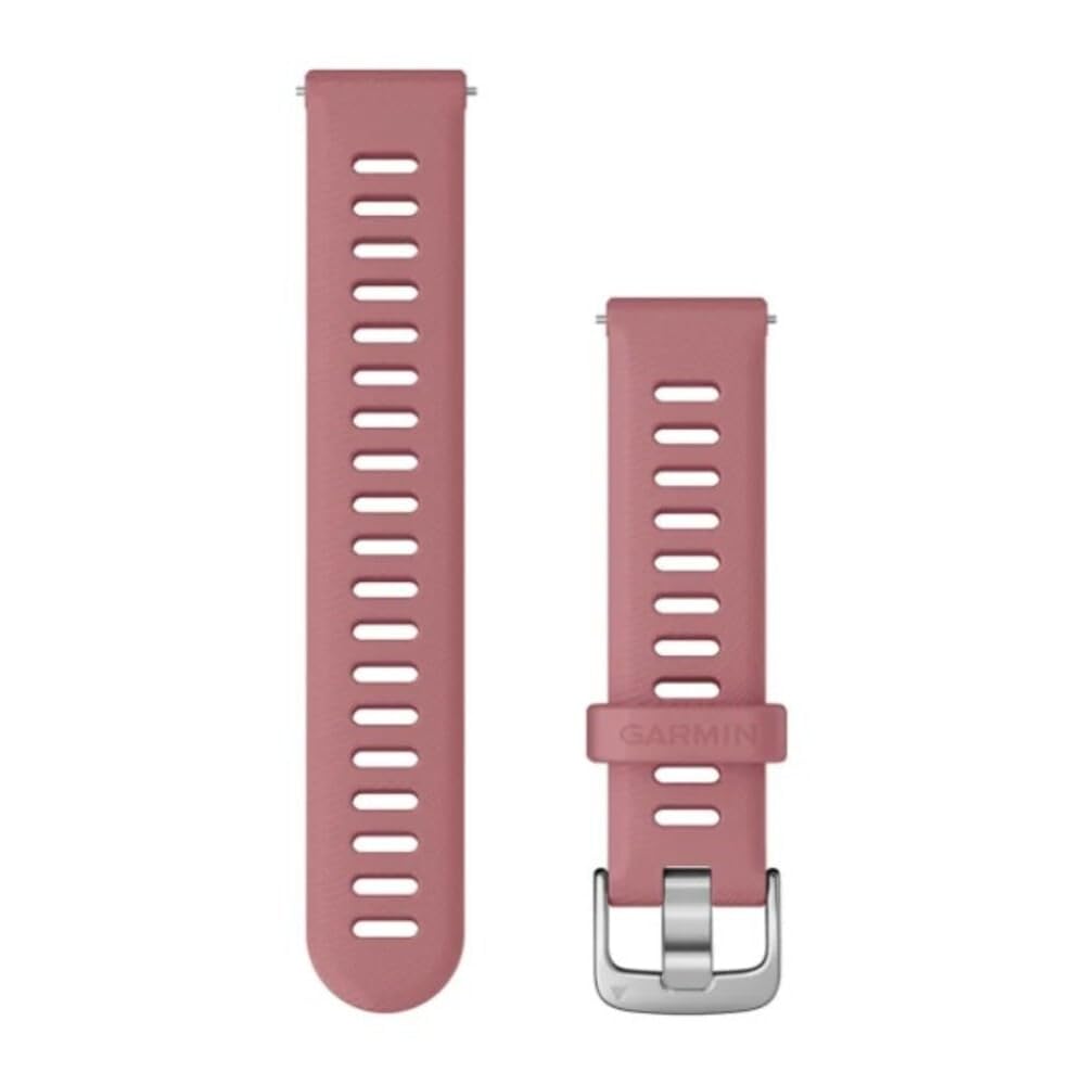 Garmin light pink band front view showing color and quick-release benefit