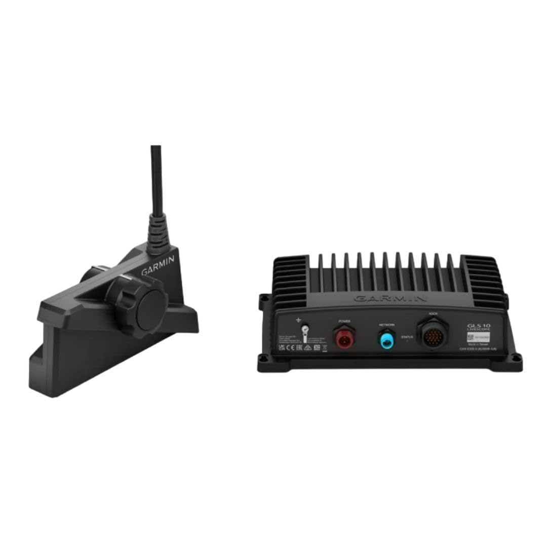 Garmin LiveScope Plus system front view with real-time underwater detail for decisions.