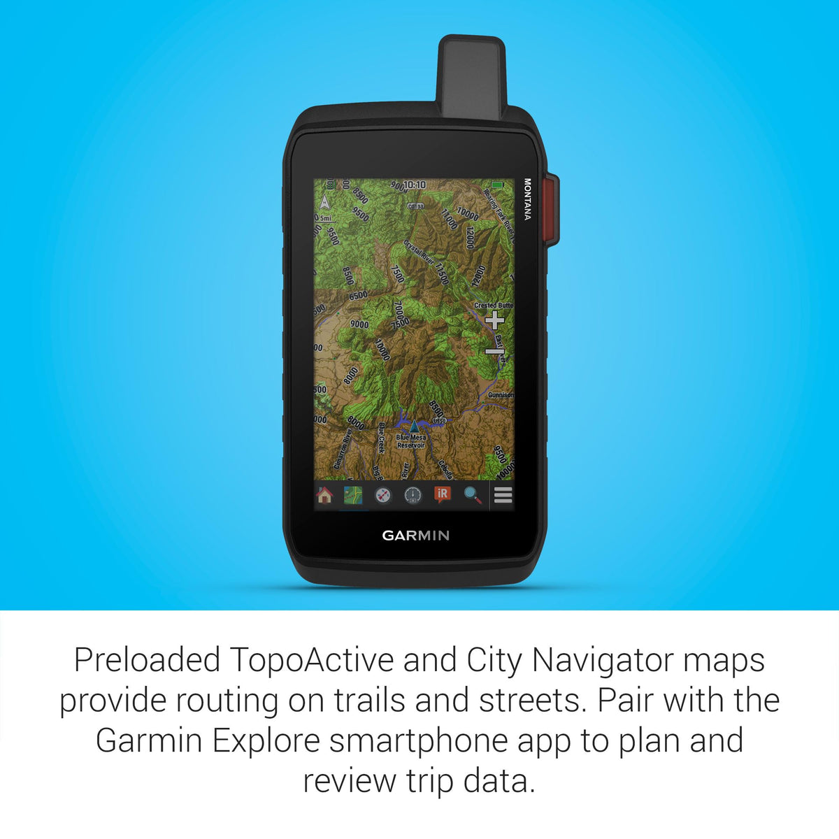 Garmin Montana 710i satellite imagery for photorealistic views.