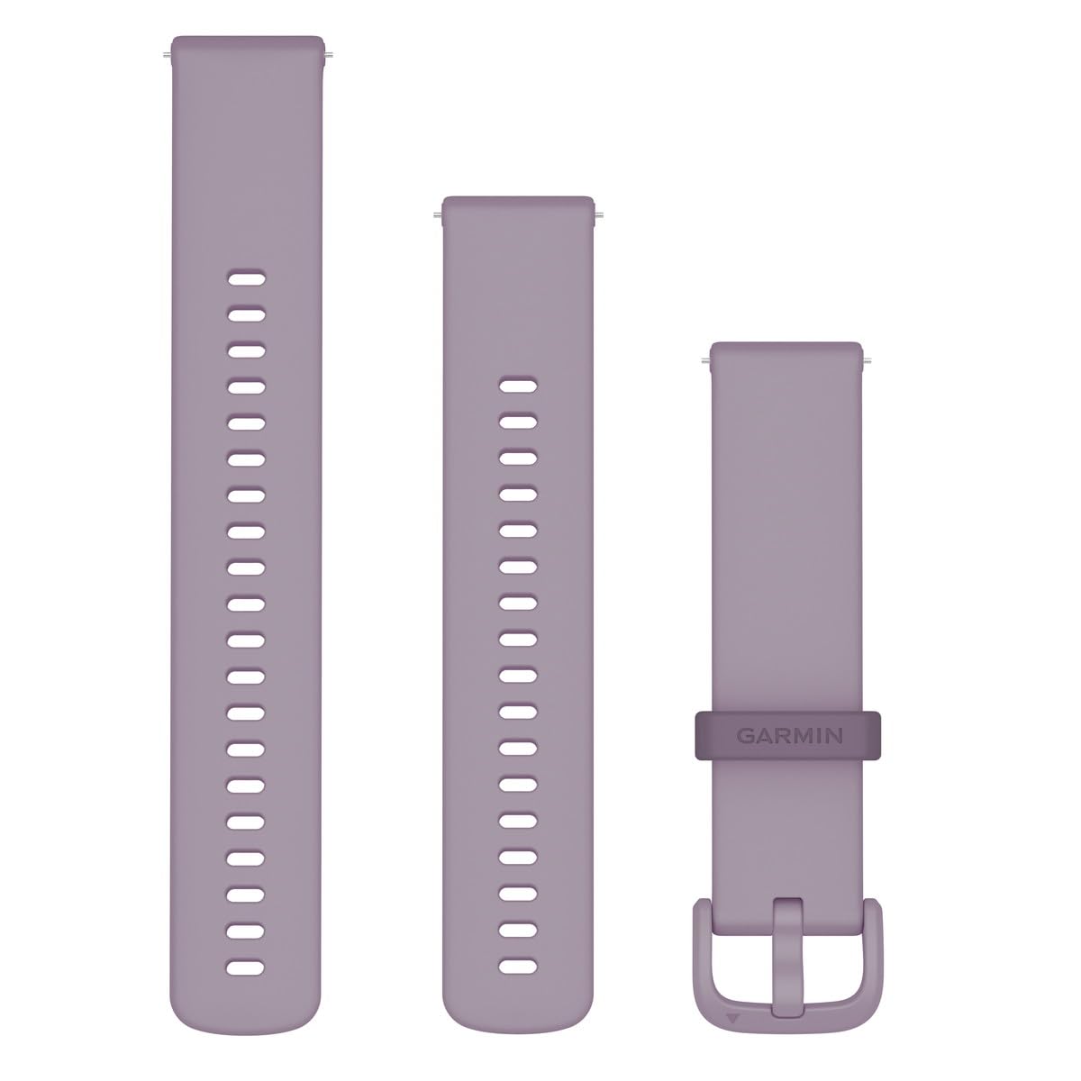 Garmin quick release band orchid showing front view and comfortable secure fit