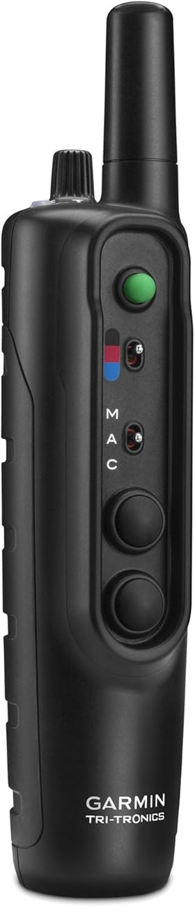 Garmin PRO 550 handheld with dial controls for precise stimulation during training.