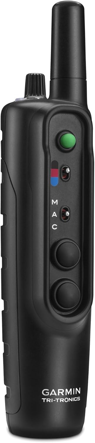 Garmin PRO 550 handheld with dial controls for precise stimulation during training.