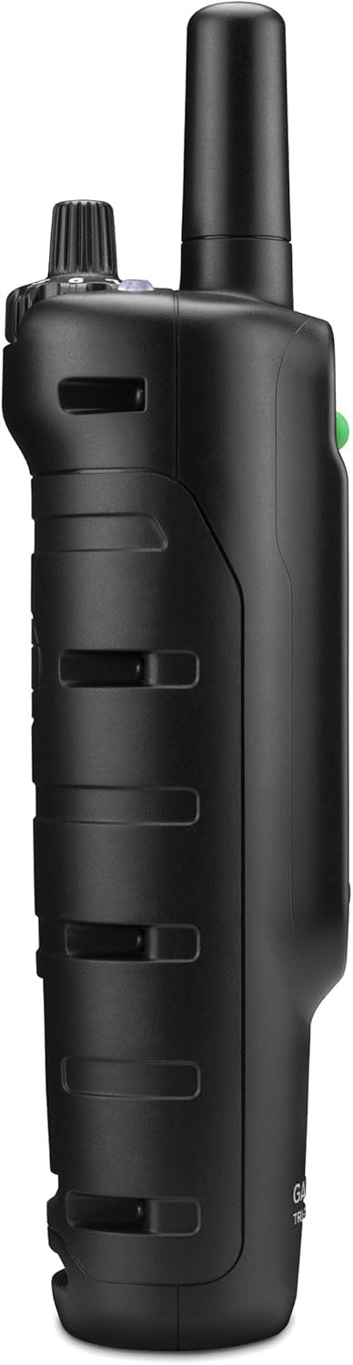 Beacon lights on the Garmin PRO 550 dog device aid locating in low light.
