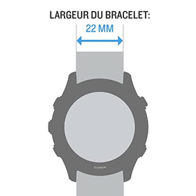 Garmin QuickFit 22 durable nylon band offering comfortable all-day wear.