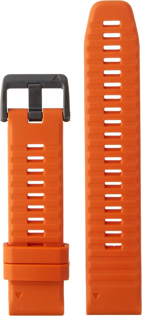 Garmin QuickFit 22 Ember Orange front view showing color and fit benefit