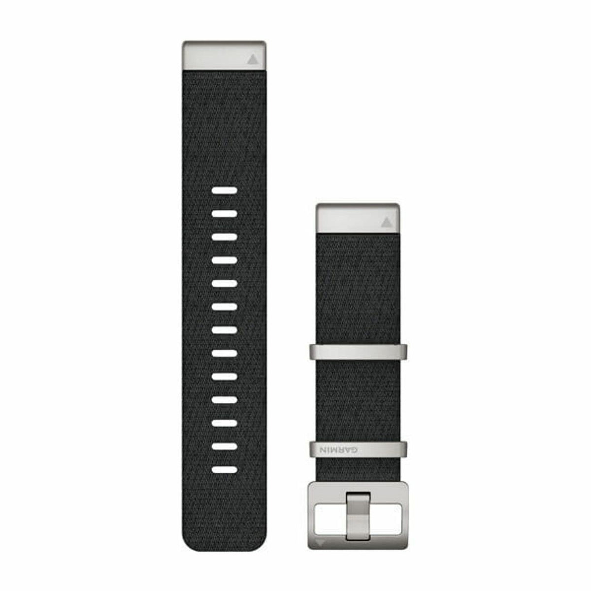 Garmin QuickFit 22 watch band jacquardweave nylon strap enables quick, tool-free swaps for versatile styling.