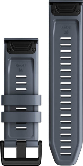 Garmin QuickFit 26 close-up of silicone texture and buckle for secure comfort