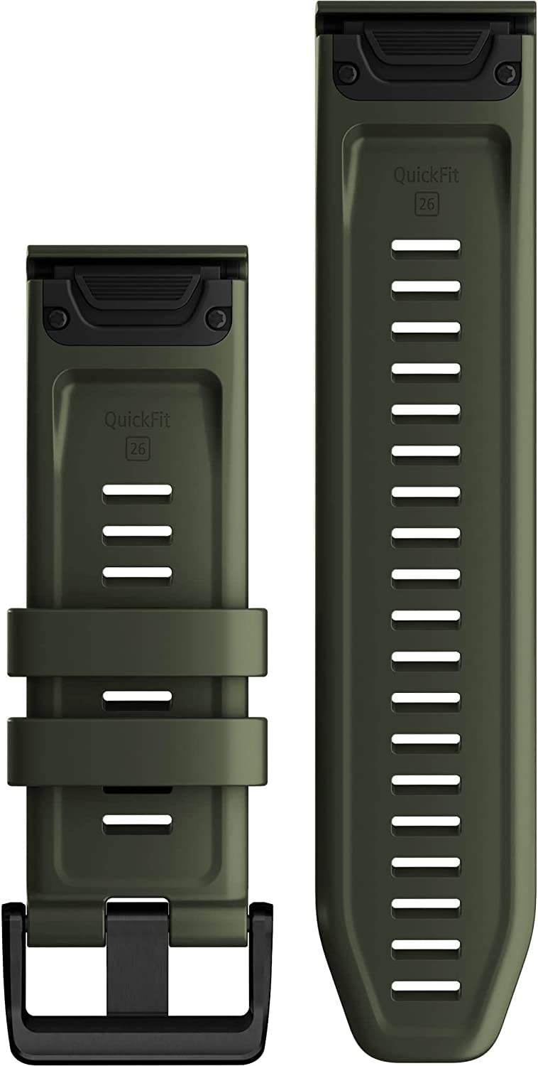 Garmin QuickFit 26 quick-release closeup demonstrating secure click-lock benefit