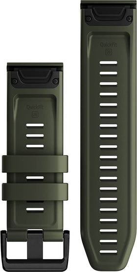 Garmin QuickFit 26 quick-release closeup demonstrating secure click-lock benefit