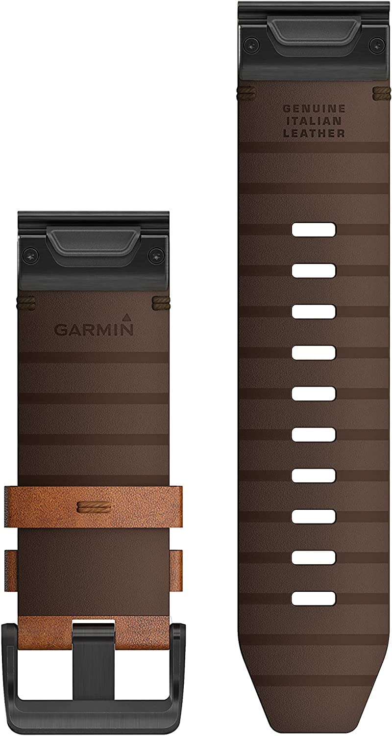 Garmin Quickfit metal chestnut band adds polished elegance for meetings and events.
