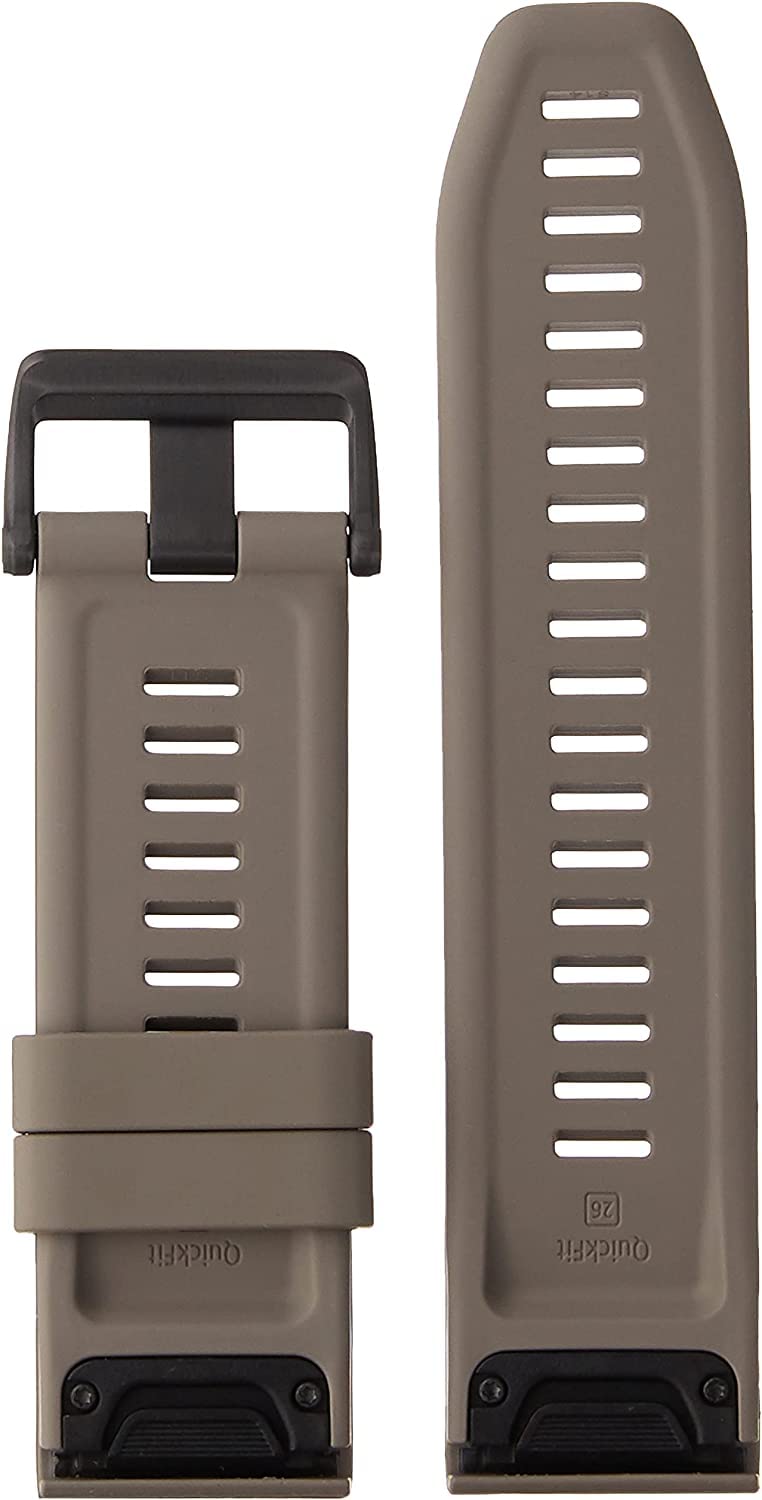 Garmin Quickfit connector close-up demonstrating secure snap-lock and easy swap benefit