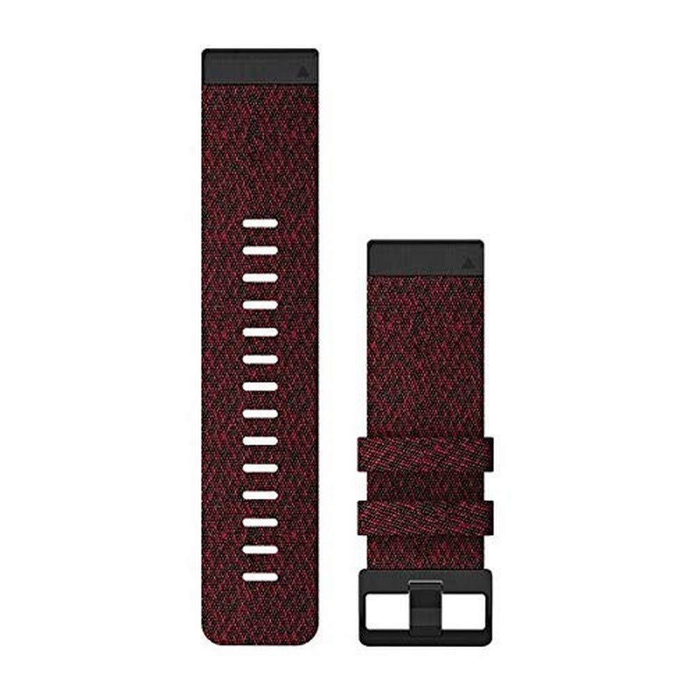 Garmin Quickfit Leather Band in Heathered Red offers a premium look with a secure, tool-free fit.