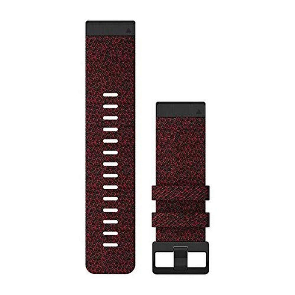 Garmin Quickfit Leather Band in Heathered Red offers a premium look with a secure, tool-free fit.