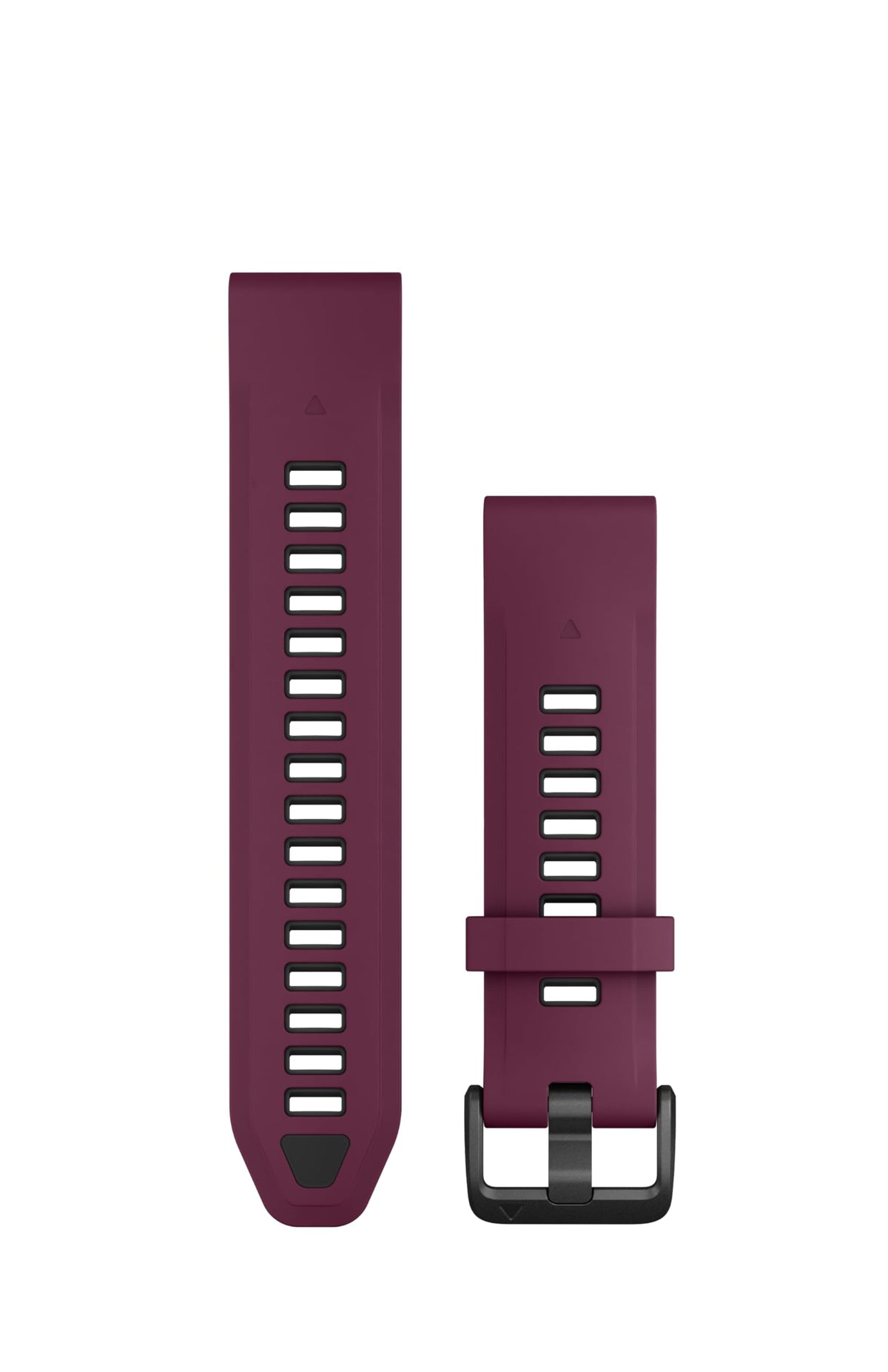 Garmin QuickFit merlot graphite front view showing color and secure clasp for comfortable fit