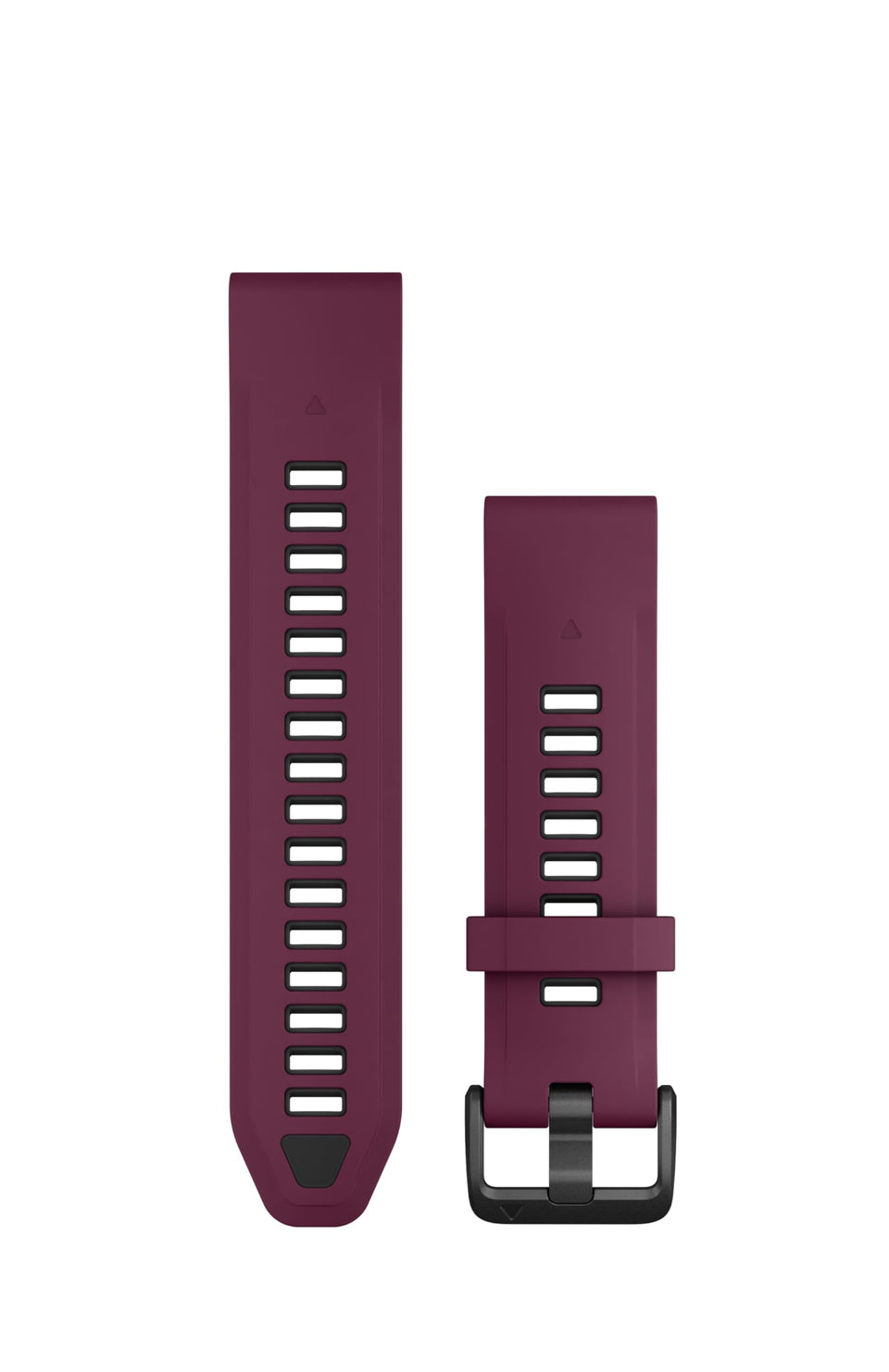 Garmin QuickFit merlot graphite front view showing color and secure clasp for comfortable fit