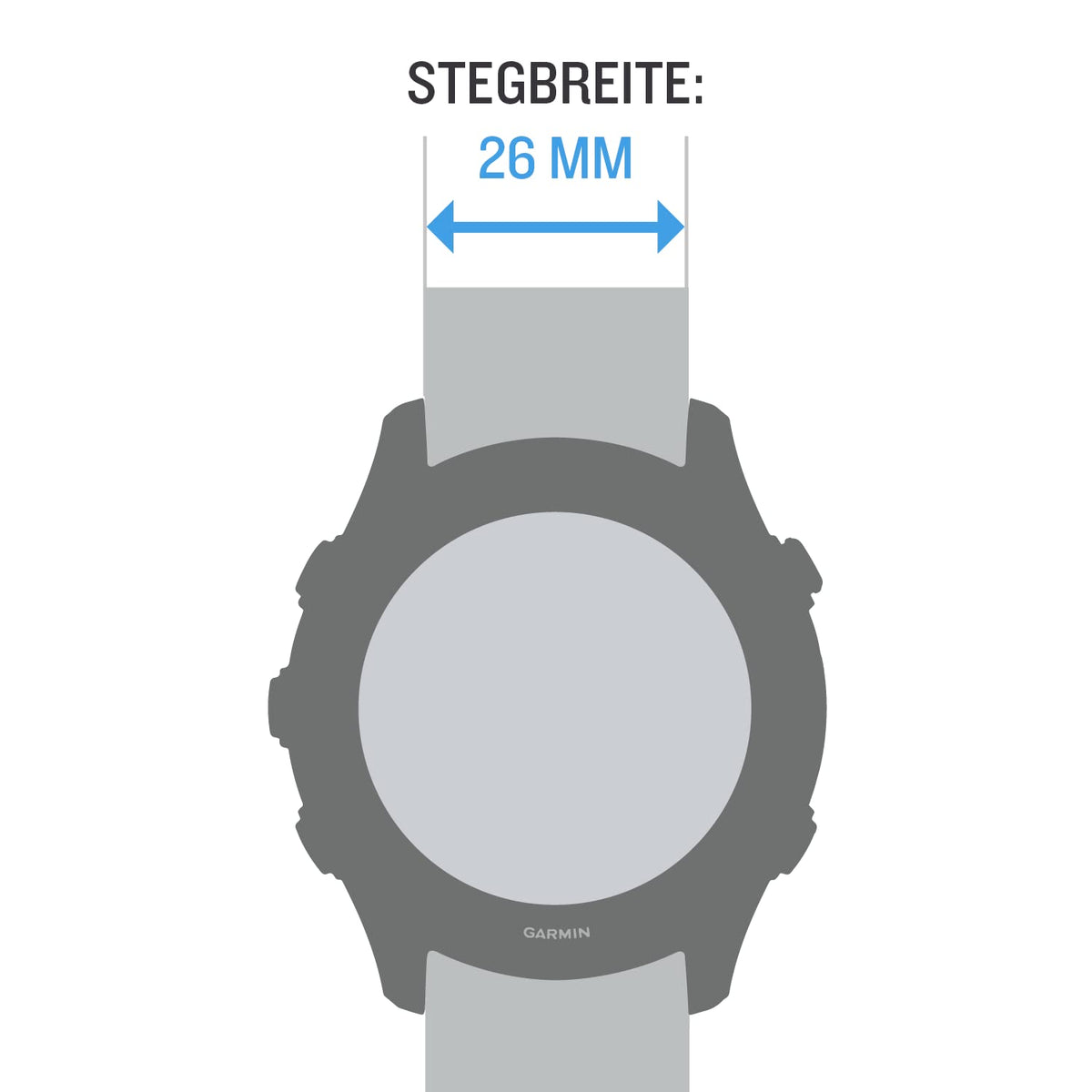 Garmin metal Quickfit link detail illustrating durability and finish