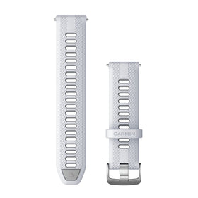 Garmin QuickFit Whitestone front view showing neutral color and polished finish