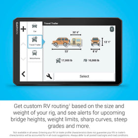 Garmin RV 895 satellite imagery provides vivid aerial context