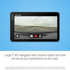 Garmin RV Cam 795 custom RV routing adapts to rig size and weight