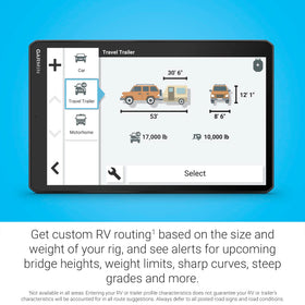 Garmin RV 1095 high-resolution satellite imagery for smoother arrivals