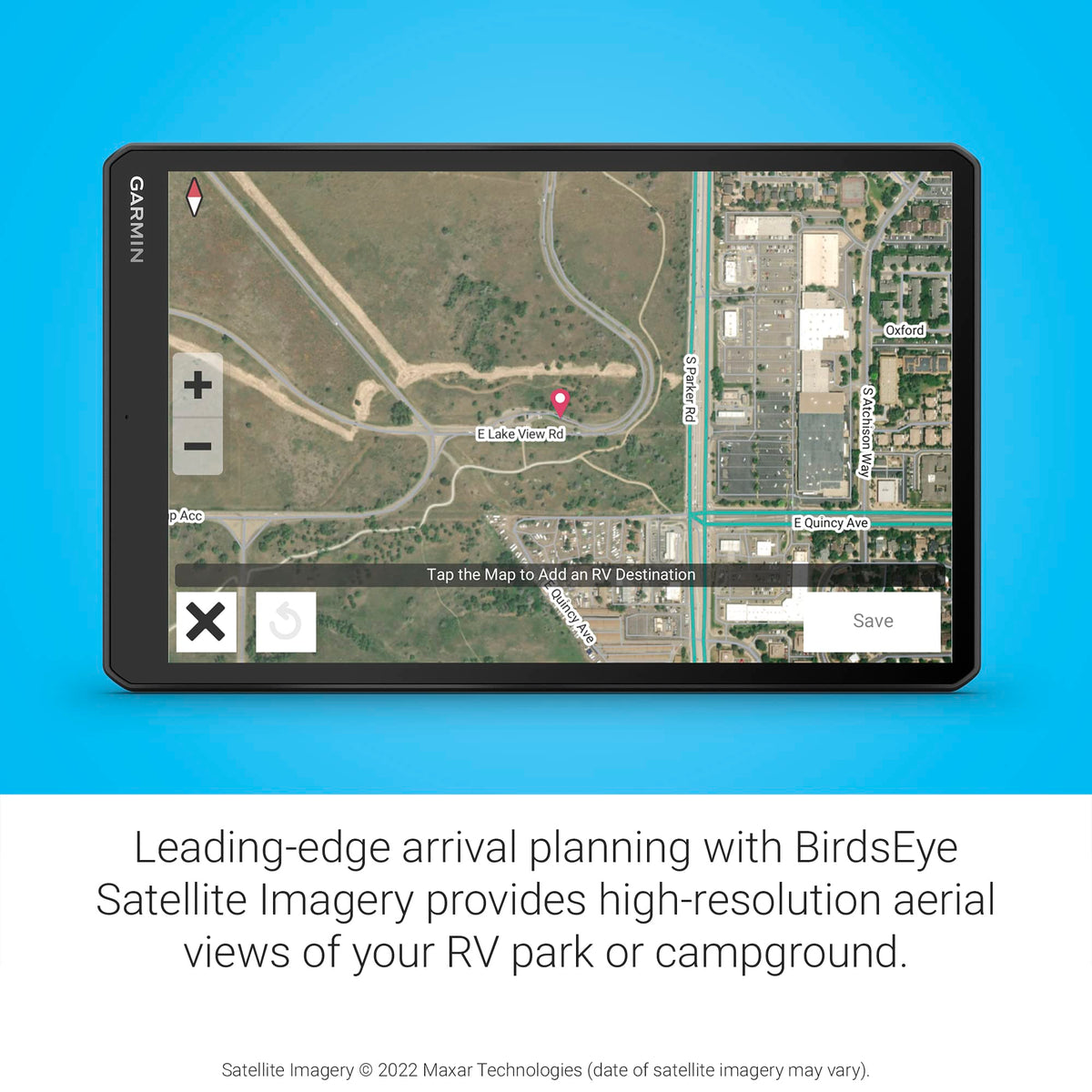 Garmin RV 1095 road warnings highlight grades and curves for safer driving