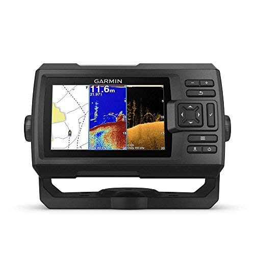 Garmin STRIKER Plus 5cv transducer: CHIRP sonar and ClearVü detail beneath