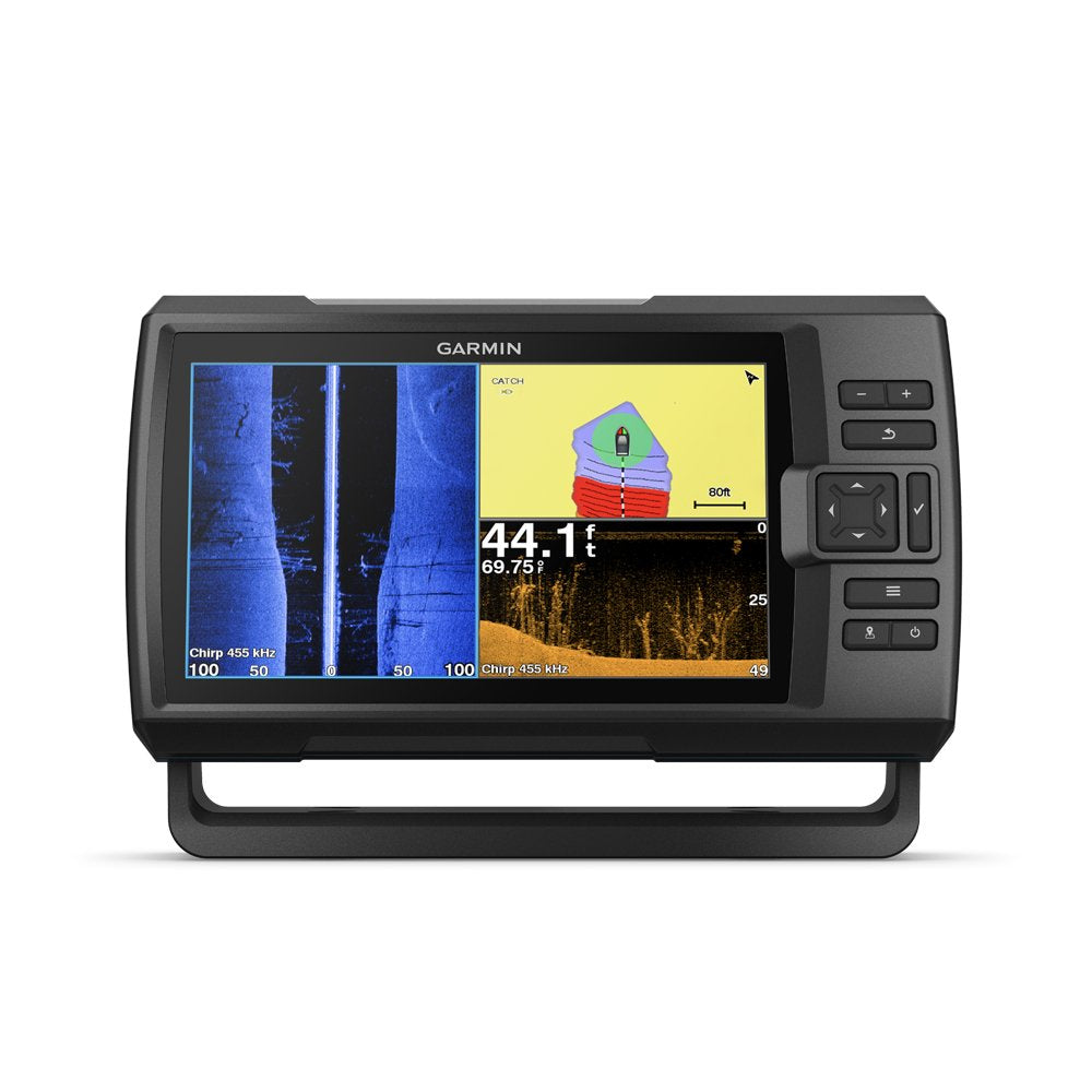Garmin Striker Plus 9SV display for clear depth data and navigation