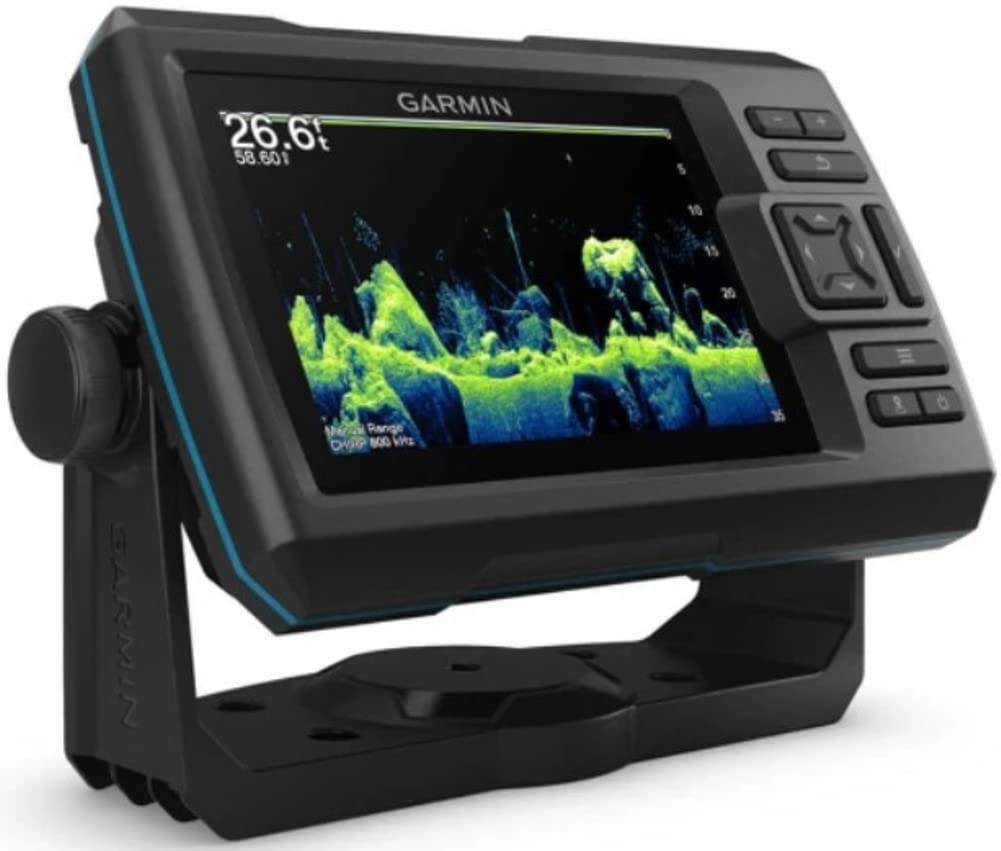 Garmin STRIKER Vivid 5cv CHIRP scanning sonar view reveals fish and structure clearly