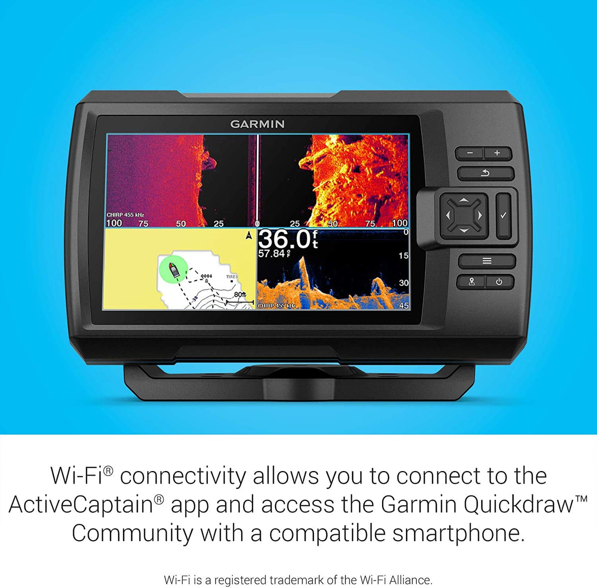 Garmin Striker Vivid 7sv ClearVü CHIRP sonar highlights underwater details