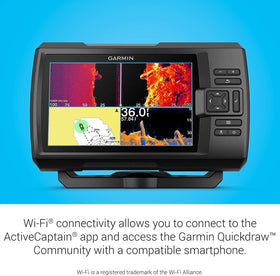 Garmin Striker Vivid 7sv ClearVü CHIRP sonar highlights underwater details