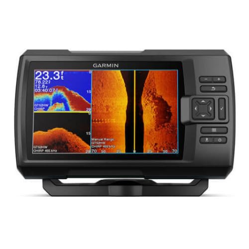 Garmin Striker Vivid 7sv GT52HW-TM transducer included for reliable sonar performance.