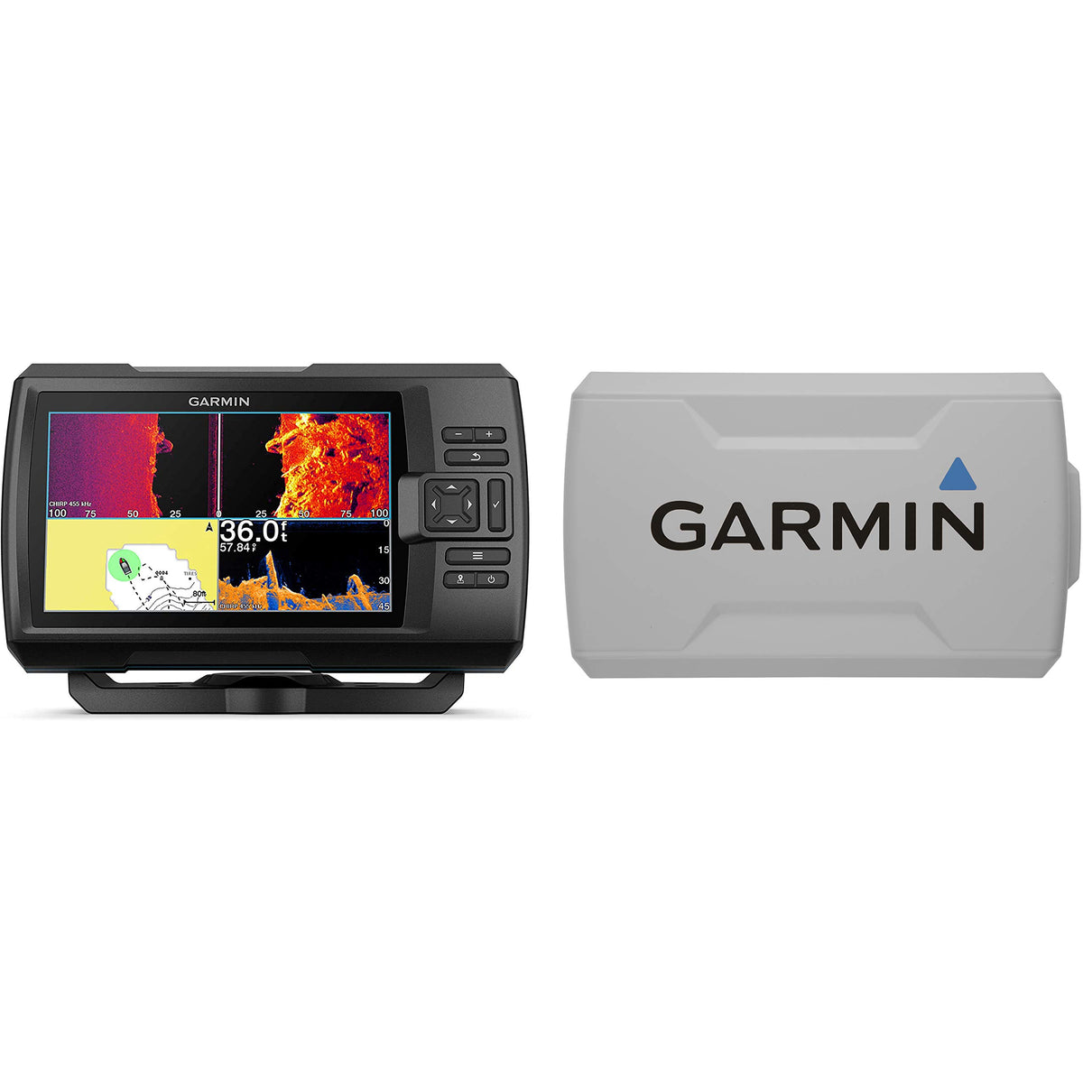 Garmin Striker Vivid 7sv transducer delivers clear sonar data for precise fishing spots