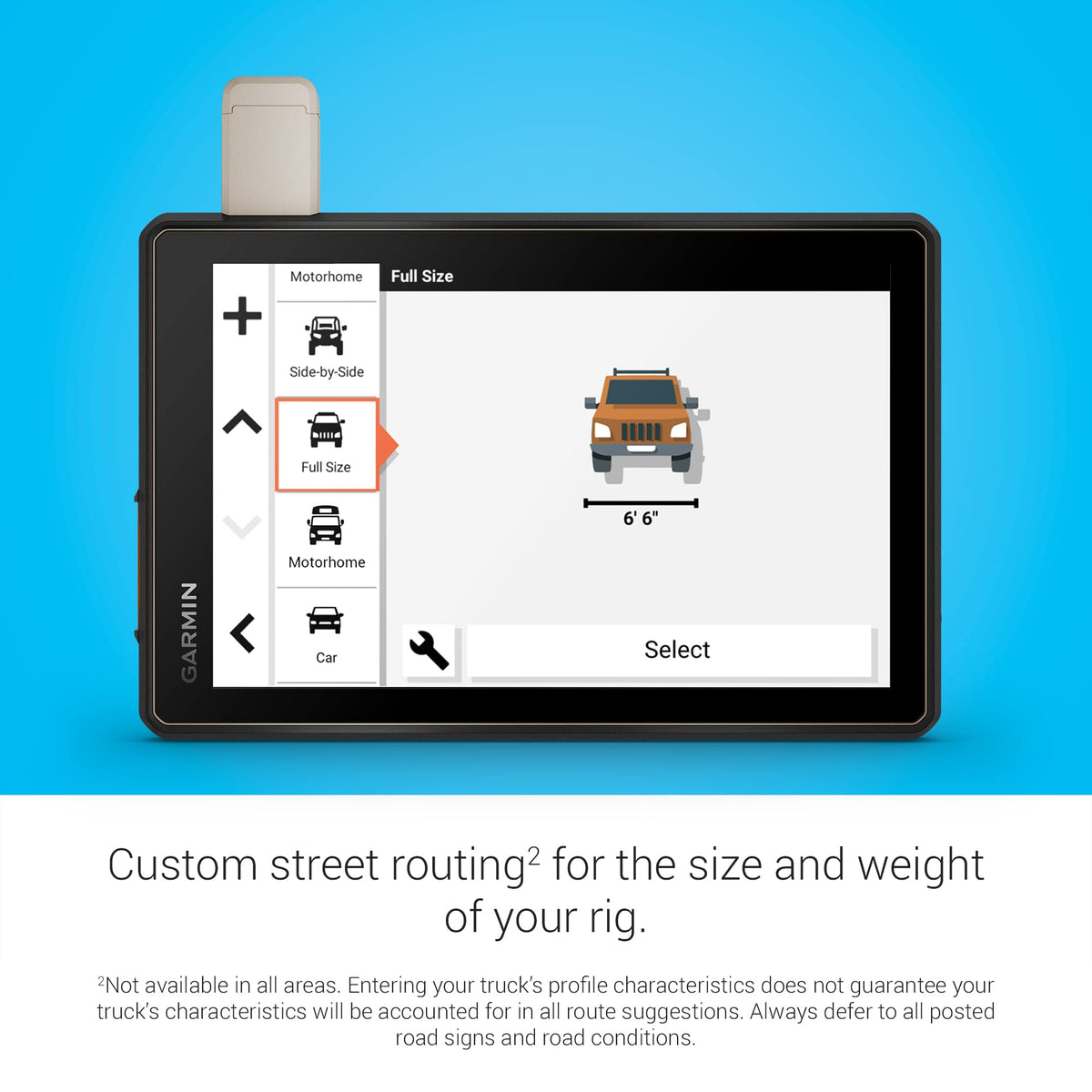 Garmin Tread Overland preloaded maps with topography for route planning offline.
